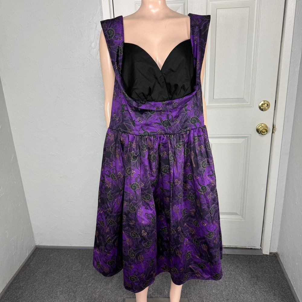 Disney Store 2024 The Little Mermaid Ursula Women's Dress 1X Plus Size Cotton R6 - Picture 1 of 8